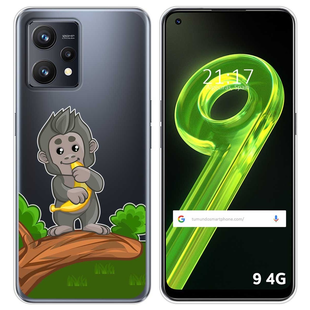 Funda Silicona Transparente para Realme 9 4G diseño Mono Dibujos
