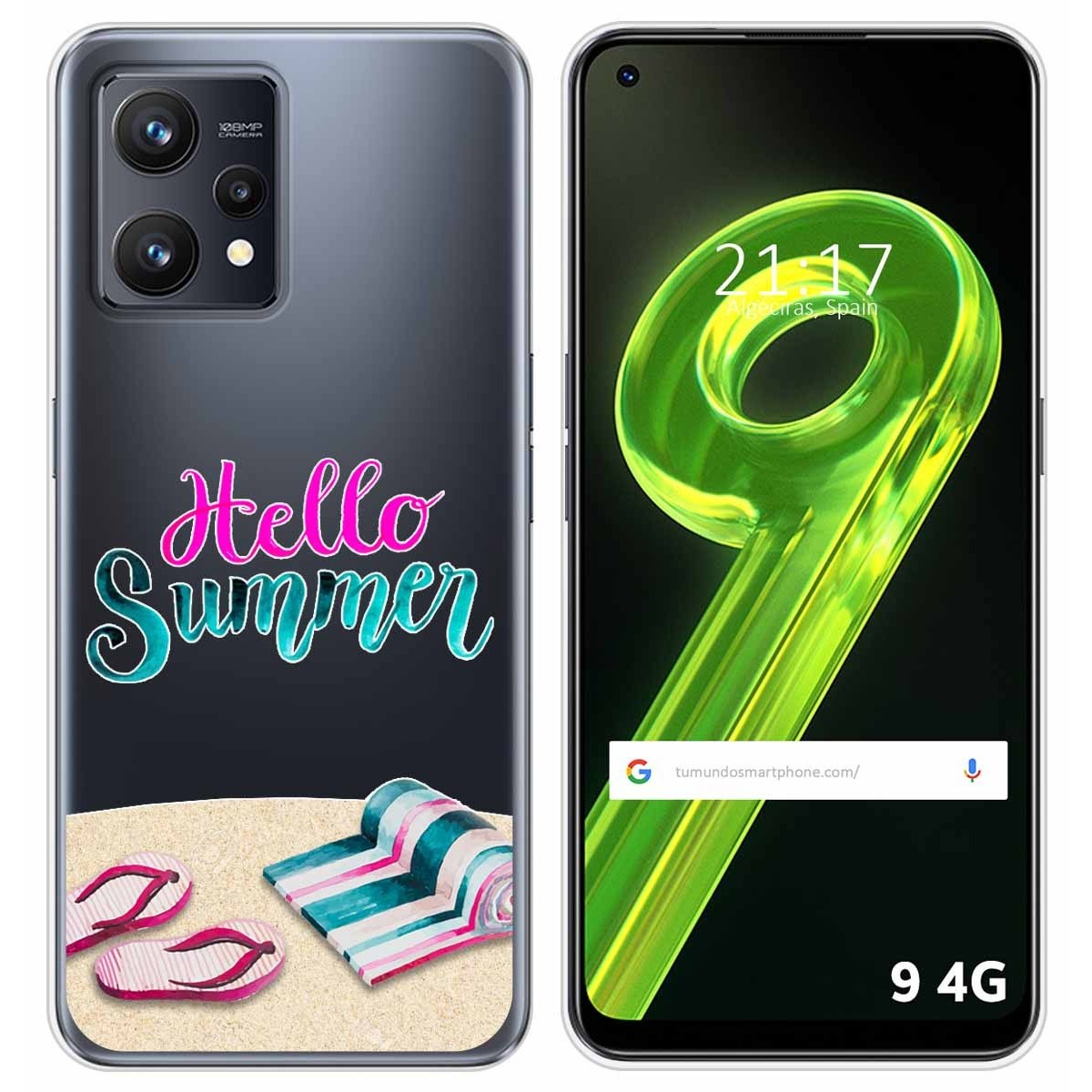 Funda Silicona Transparente para Realme 9 4G diseño Summer Dibujos