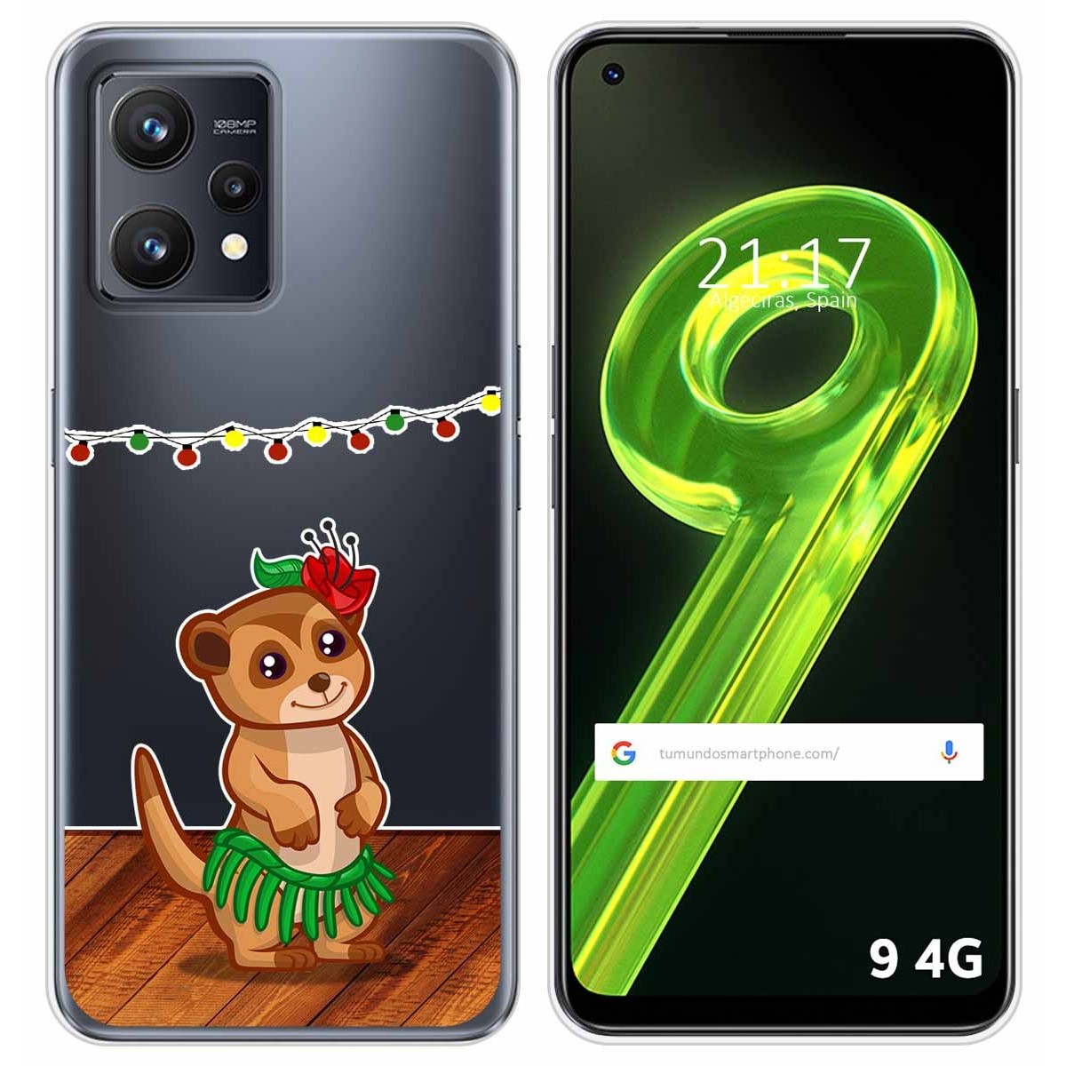 Funda Silicona Transparente para Realme 9 4G diseño Suricata Dibujos