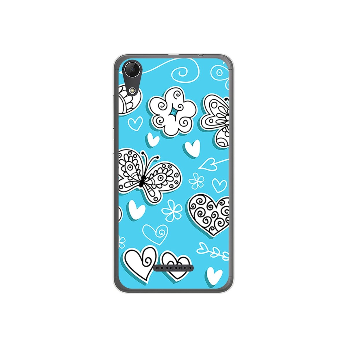 Funda Gel Tpu para Wiko Lenny4 Diseño Mariposas Dibujos