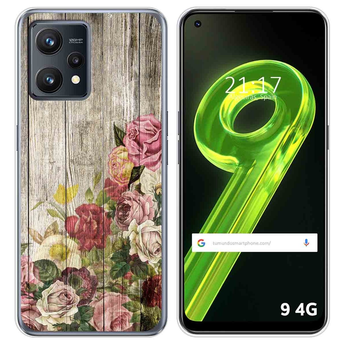 Funda Silicona para Realme 9 4G diseño Madera 08 Dibujos