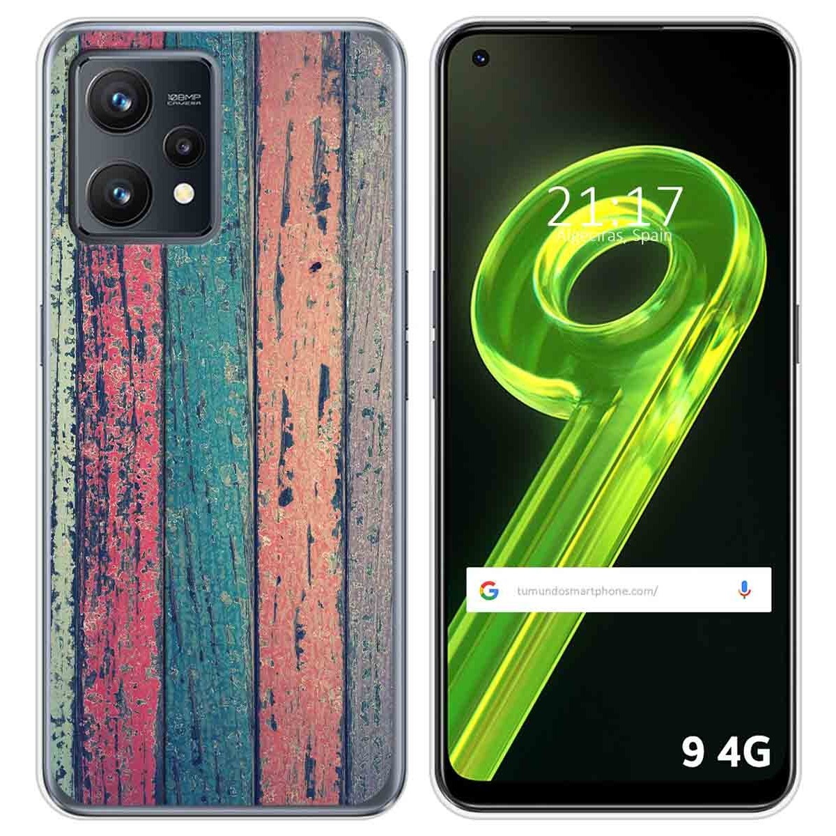 Funda Silicona para Realme 9 4G diseño Madera 10 Dibujos