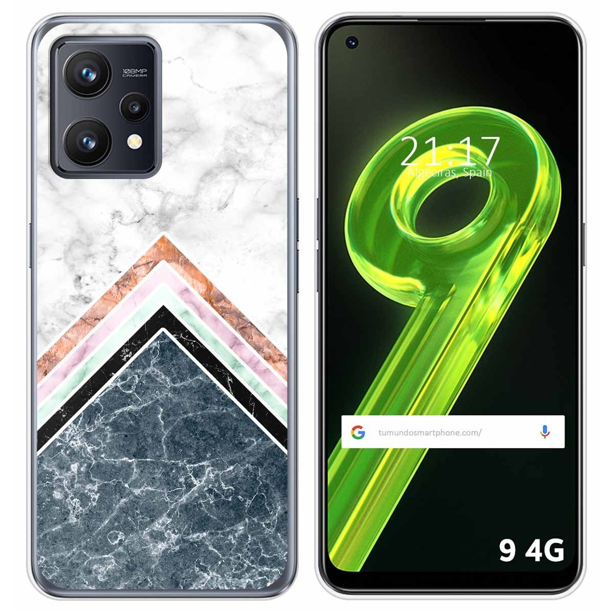 Funda Silicona para Realme 9 4G diseño Mármol 05 Dibujos