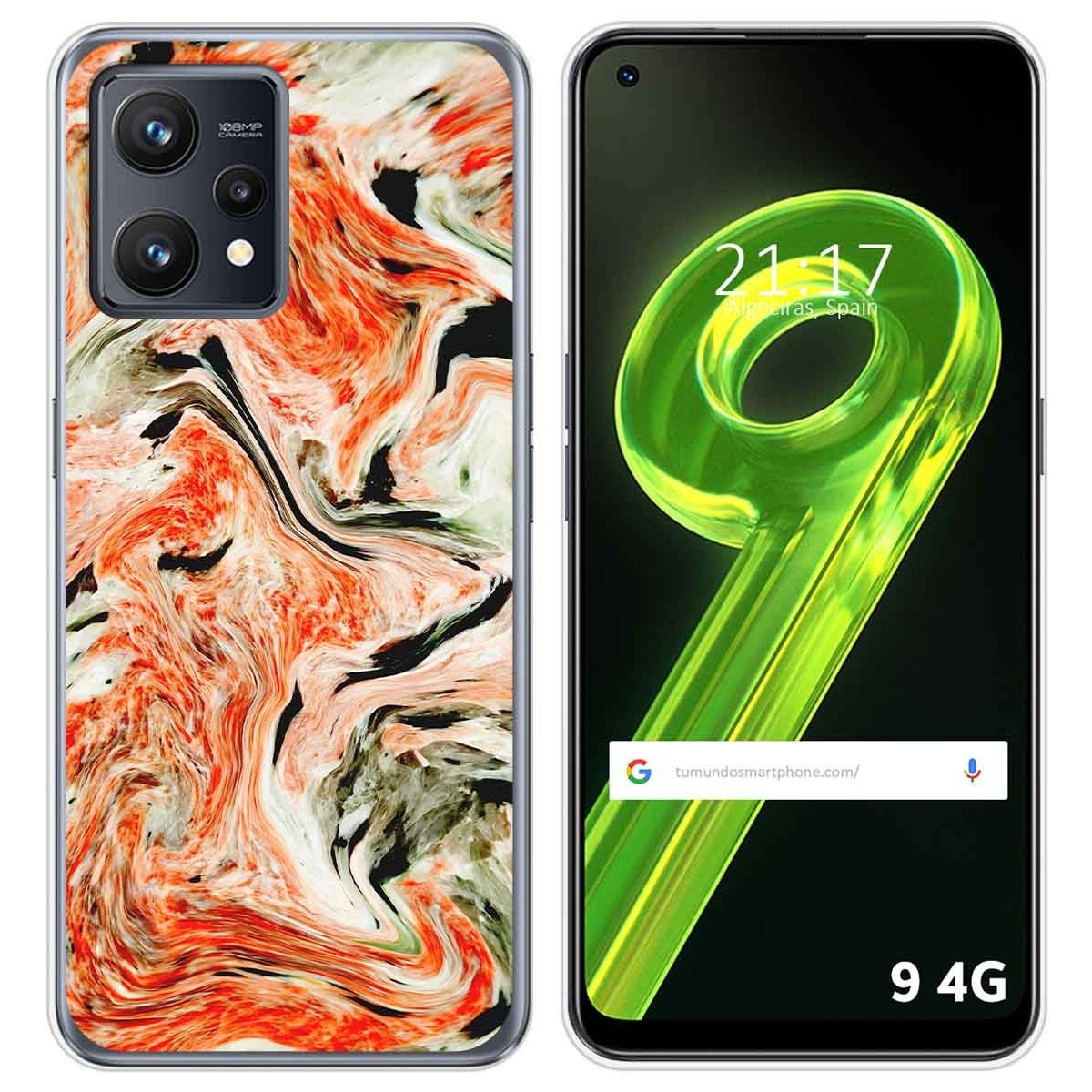 Funda Silicona para Realme 9 4G diseño Mármol 12 Dibujos