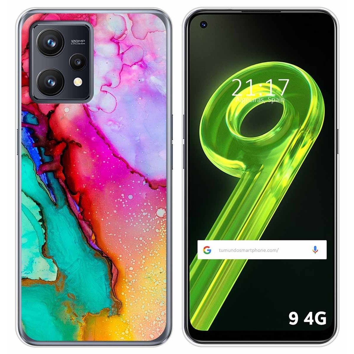 Funda Silicona para Realme 9 4G diseño Mármol 15 Dibujos