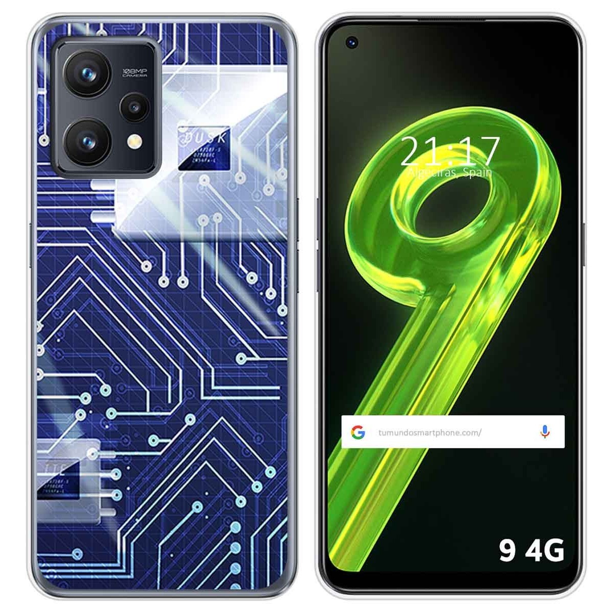 Funda Silicona para Realme 9 4G diseño Circuito Dibujos