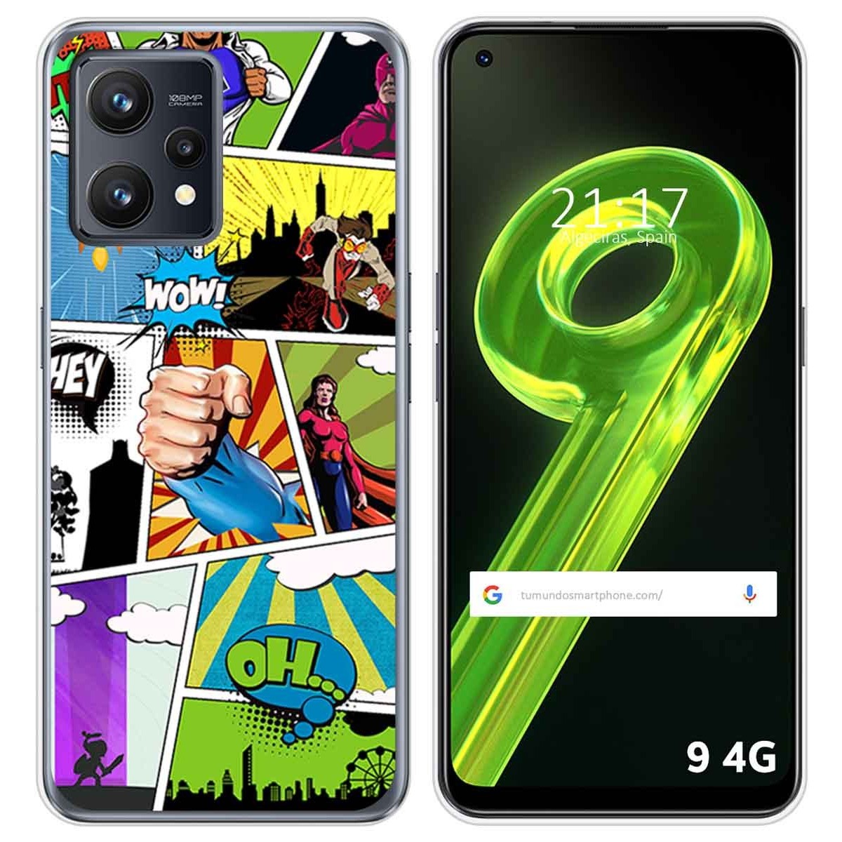 Funda Silicona para Realme 9 4G diseño Comic Dibujos