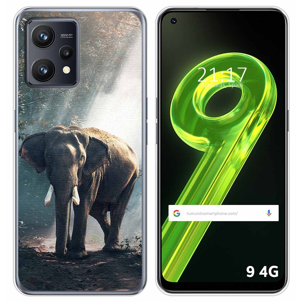 Funda Silicona para Realme 9 4G diseño Elefante Dibujos