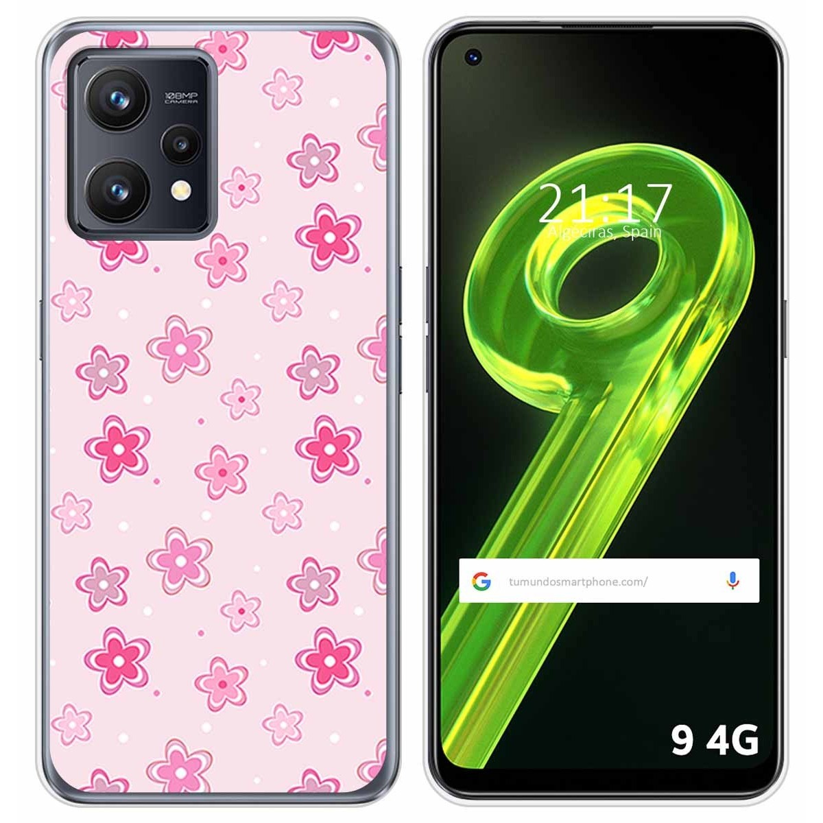 Funda Silicona para Realme 9 4G diseño Flores Dibujos