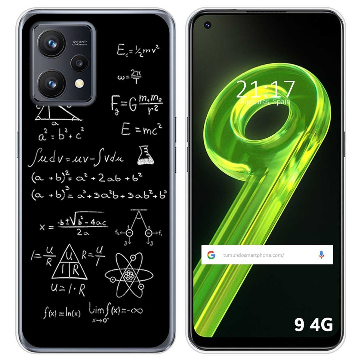 Funda Silicona para Realme 9 4G diseño Formulas Dibujos