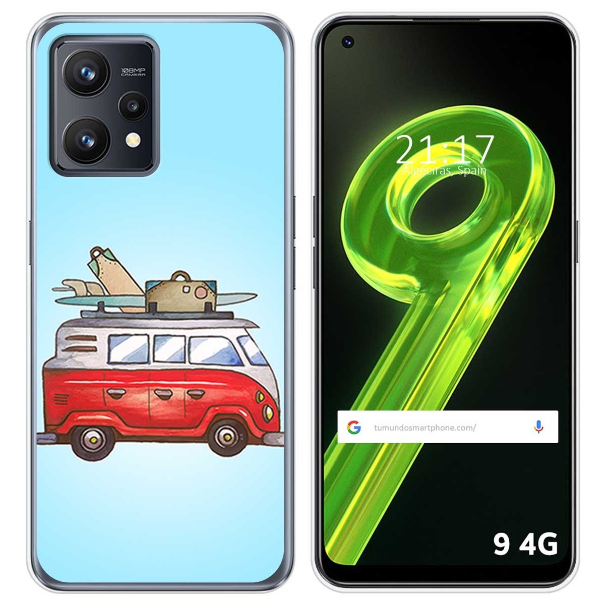 Funda Silicona para Realme 9 4G diseño Furgoneta Dibujos