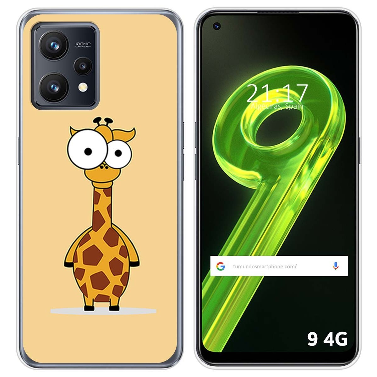 Funda Silicona para Realme 9 4G diseño Jirafa Dibujos