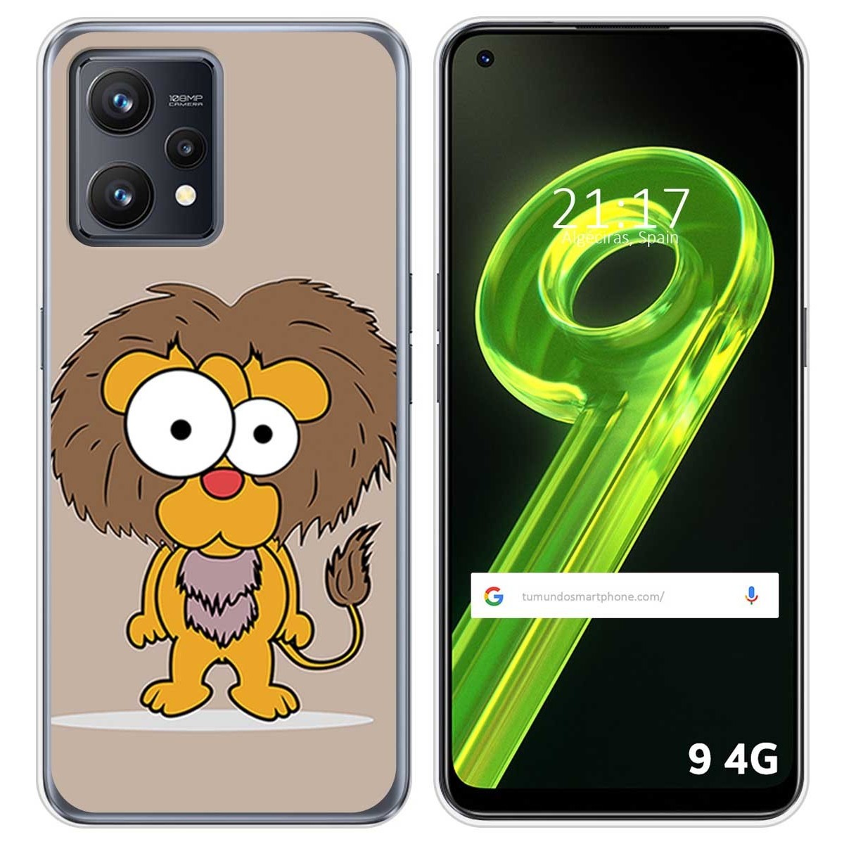 Funda Silicona para Realme 9 4G diseño Leon Dibujos