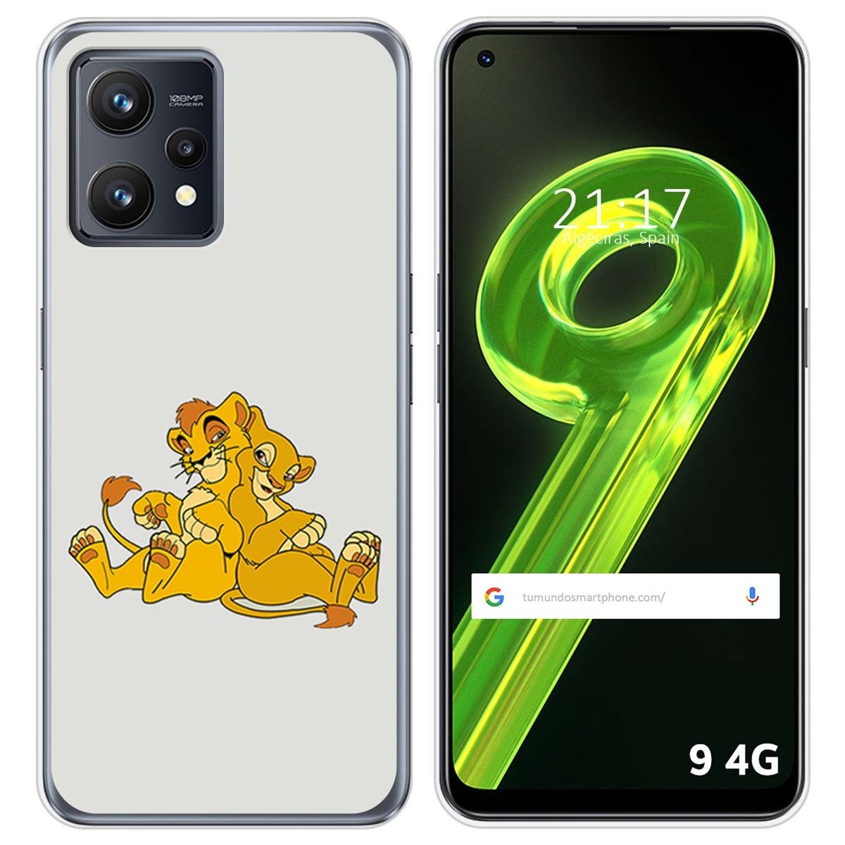 Funda Silicona para Realme 9 4G diseño Leones Dibujos
