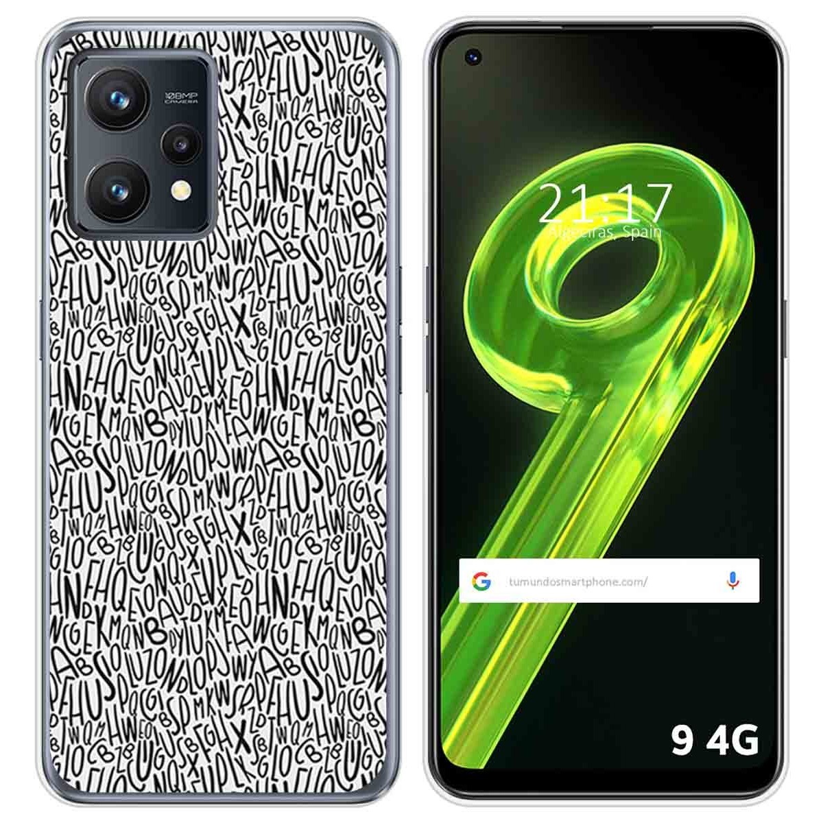 Funda Silicona para Realme 9 4G diseño Letras Dibujos