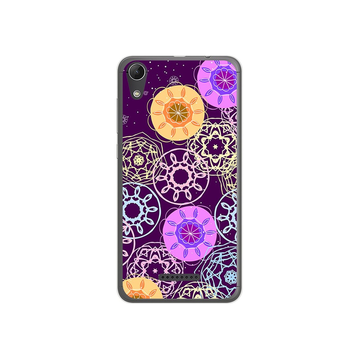 Funda Gel Tpu para Wiko Lenny4 Diseño Radial Dibujos
