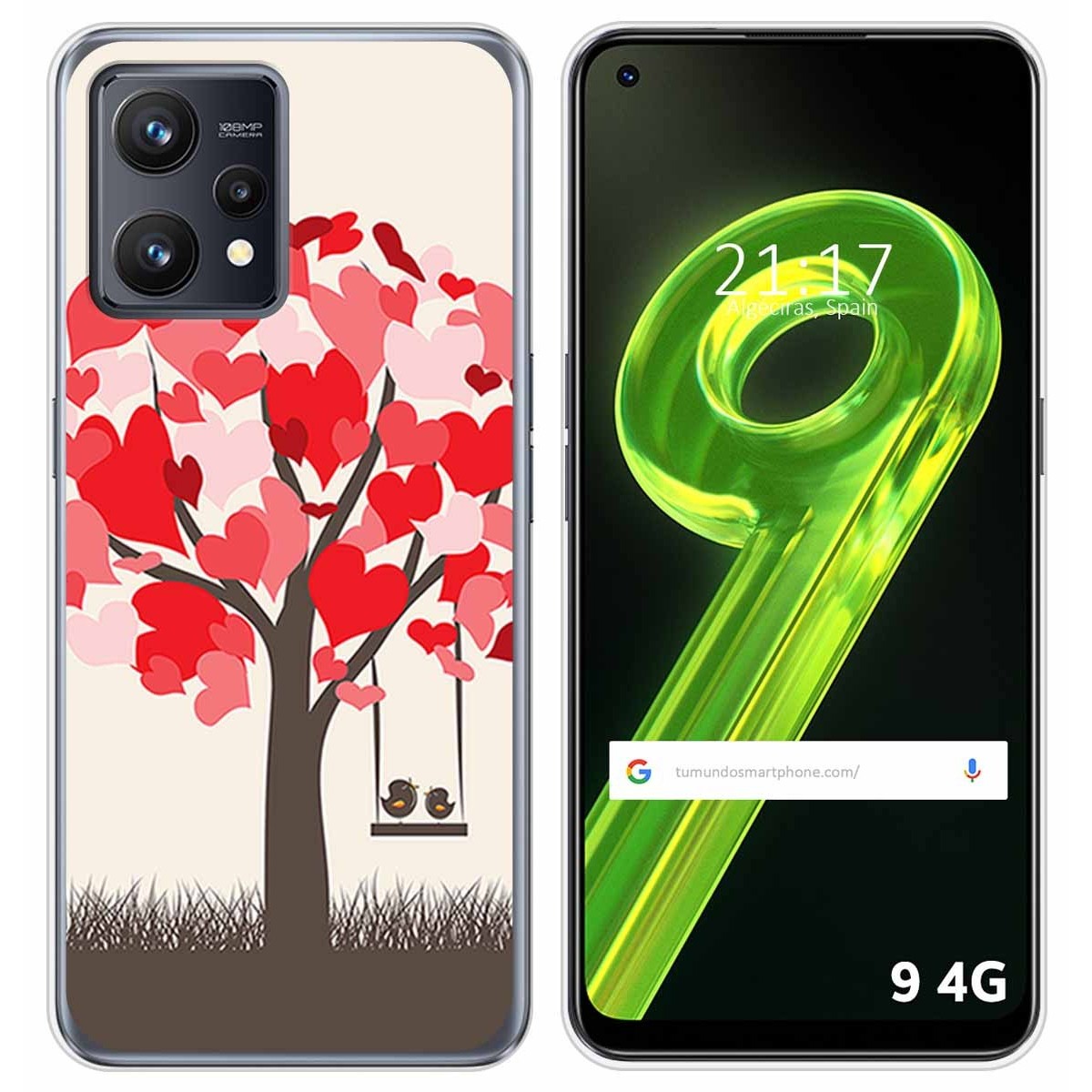 Funda Silicona para Realme 9 4G diseño Pajaritos Dibujos