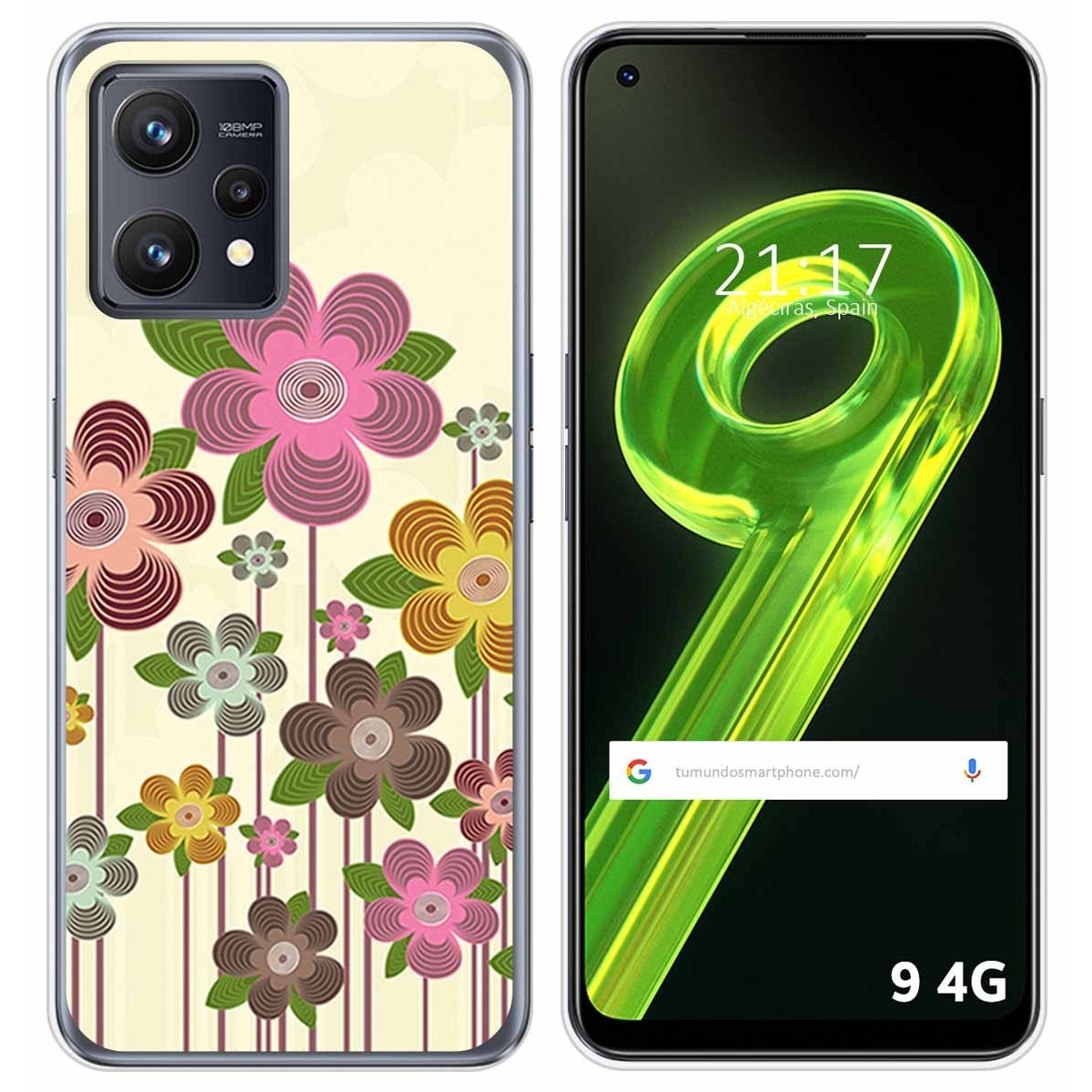 Funda Silicona para Realme 9 4G diseño Primavera En Flor Dibujos