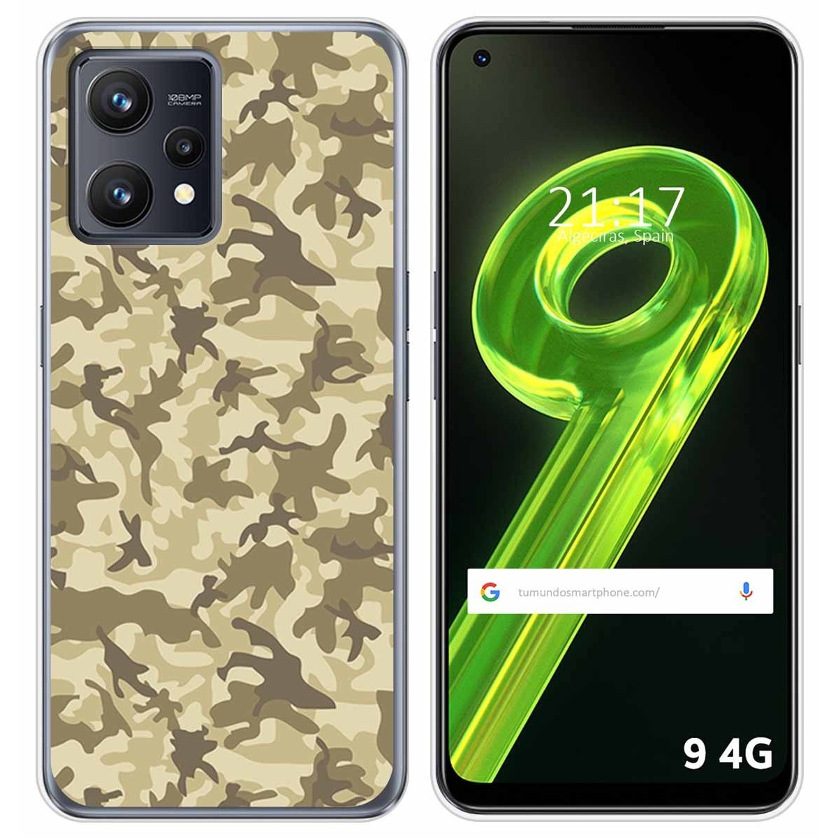 Funda Silicona para Realme 9 4G diseño Sand Camuflaje Dibujos