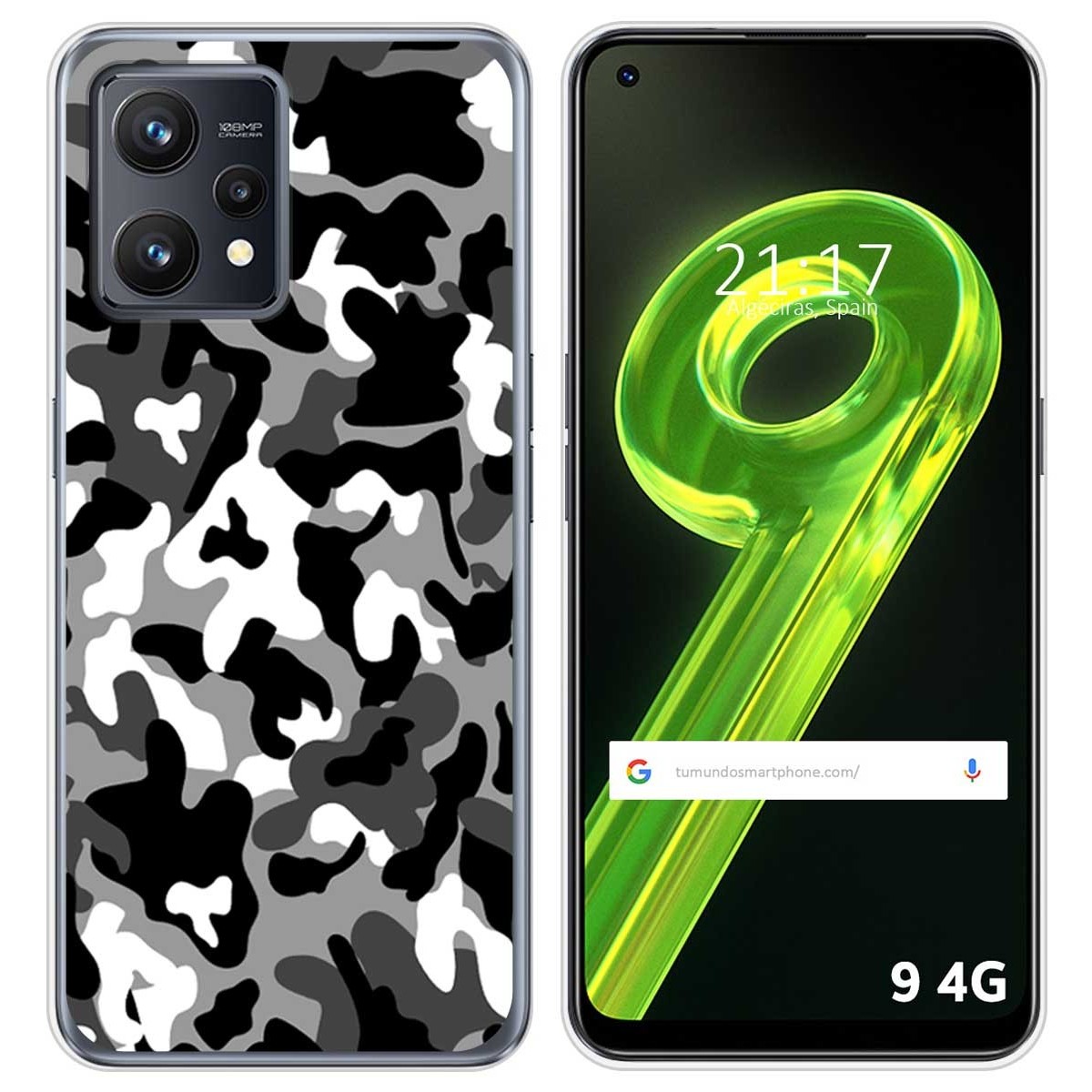 Funda Silicona para Realme 9 4G diseño Snow Camuflaje Dibujos