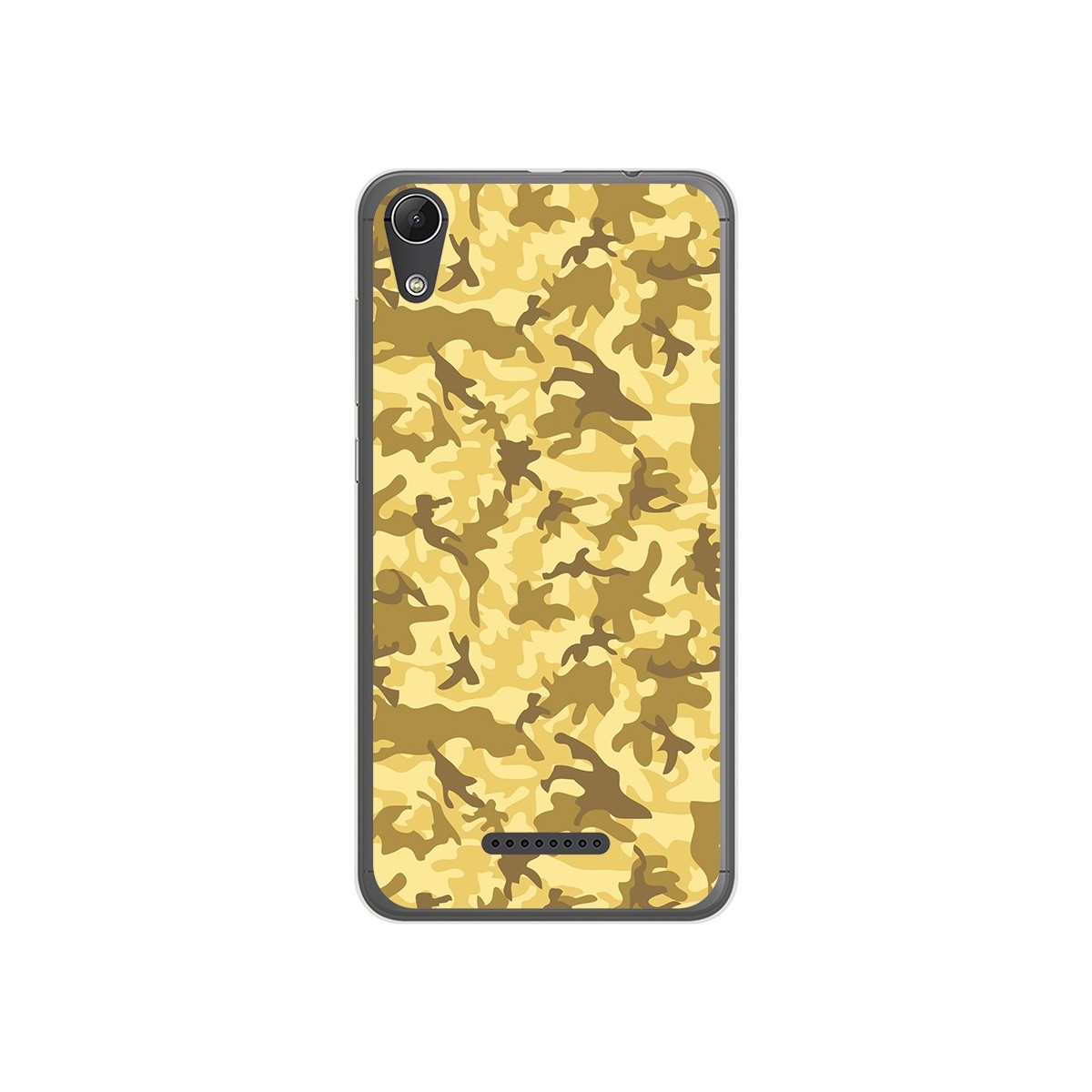 Funda Gel Tpu para Wiko Lenny4 Diseño Sand Camuflaje Dibujos