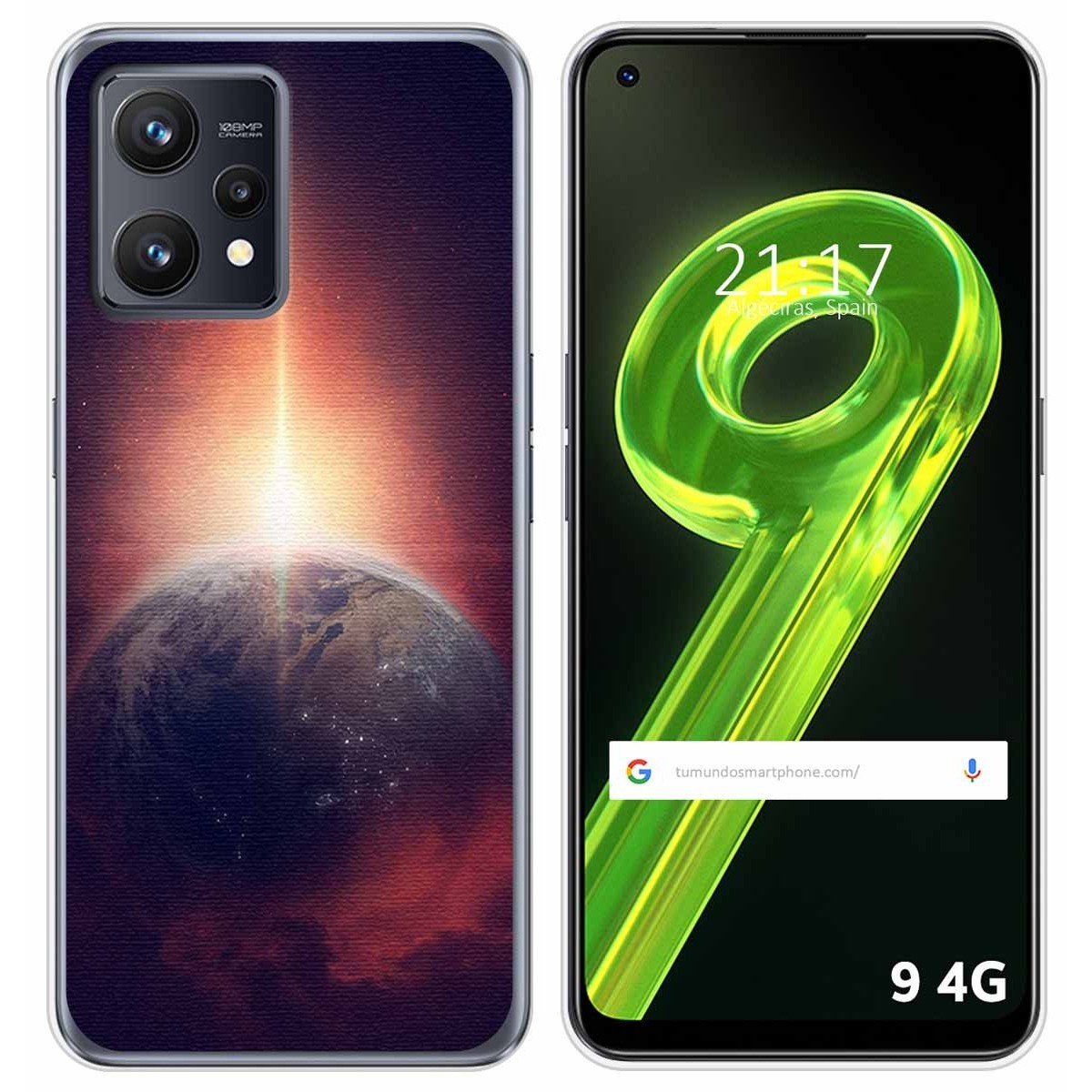 Funda Silicona para Realme 9 4G diseño Tierra Dibujos