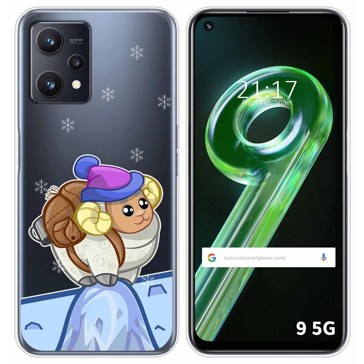 Funda Silicona Transparente para Realme 9 5G diseño Cabra Dibujos