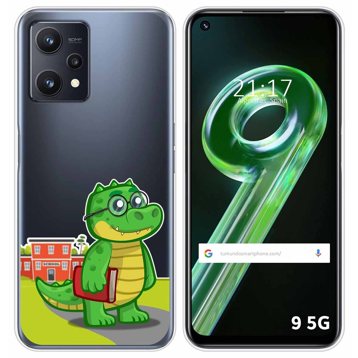 Funda Silicona Transparente para Realme 9 5G diseño Coco Dibujos