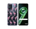 Funda Silicona Transparente para Realme 9 5G diseño Flamenco Dibujos