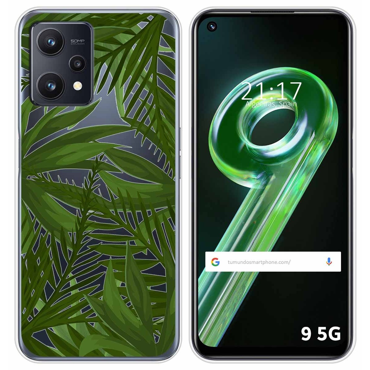 Funda Silicona Transparente para Realme 9 5G diseño Jungla Dibujos
