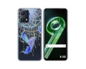 Funda Silicona Transparente para Realme 9 5G diseño Plumas Dibujos