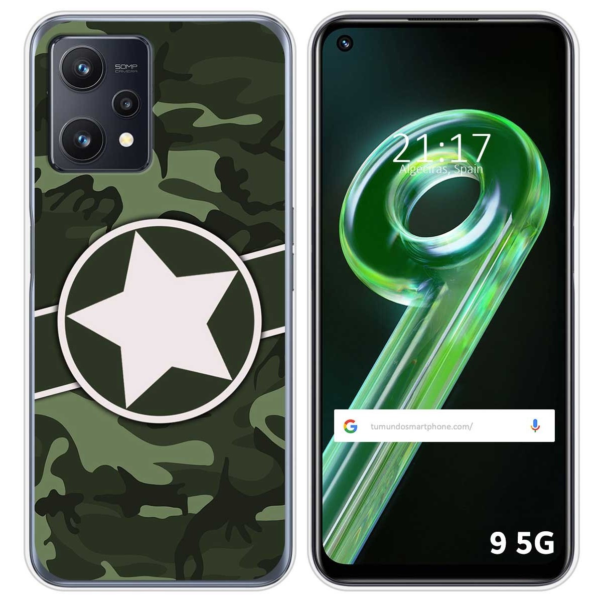 Funda Silicona para Realme 9 5G diseño Camuflaje 01 Dibujos