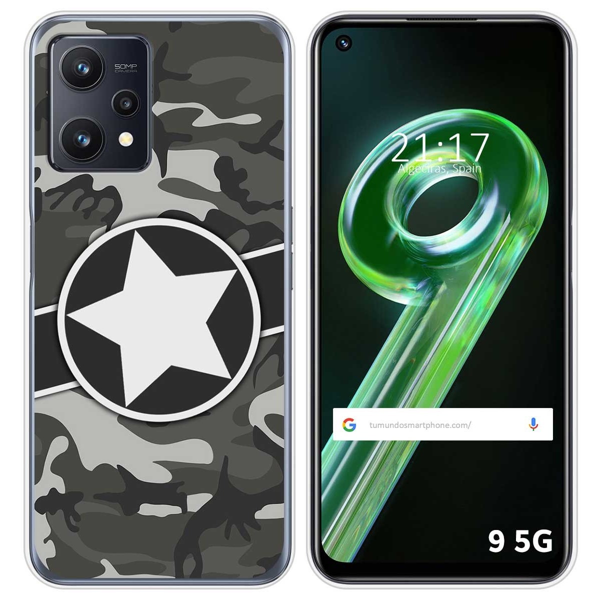 Funda Silicona para Realme 9 5G diseño Camuflaje 02 Dibujos