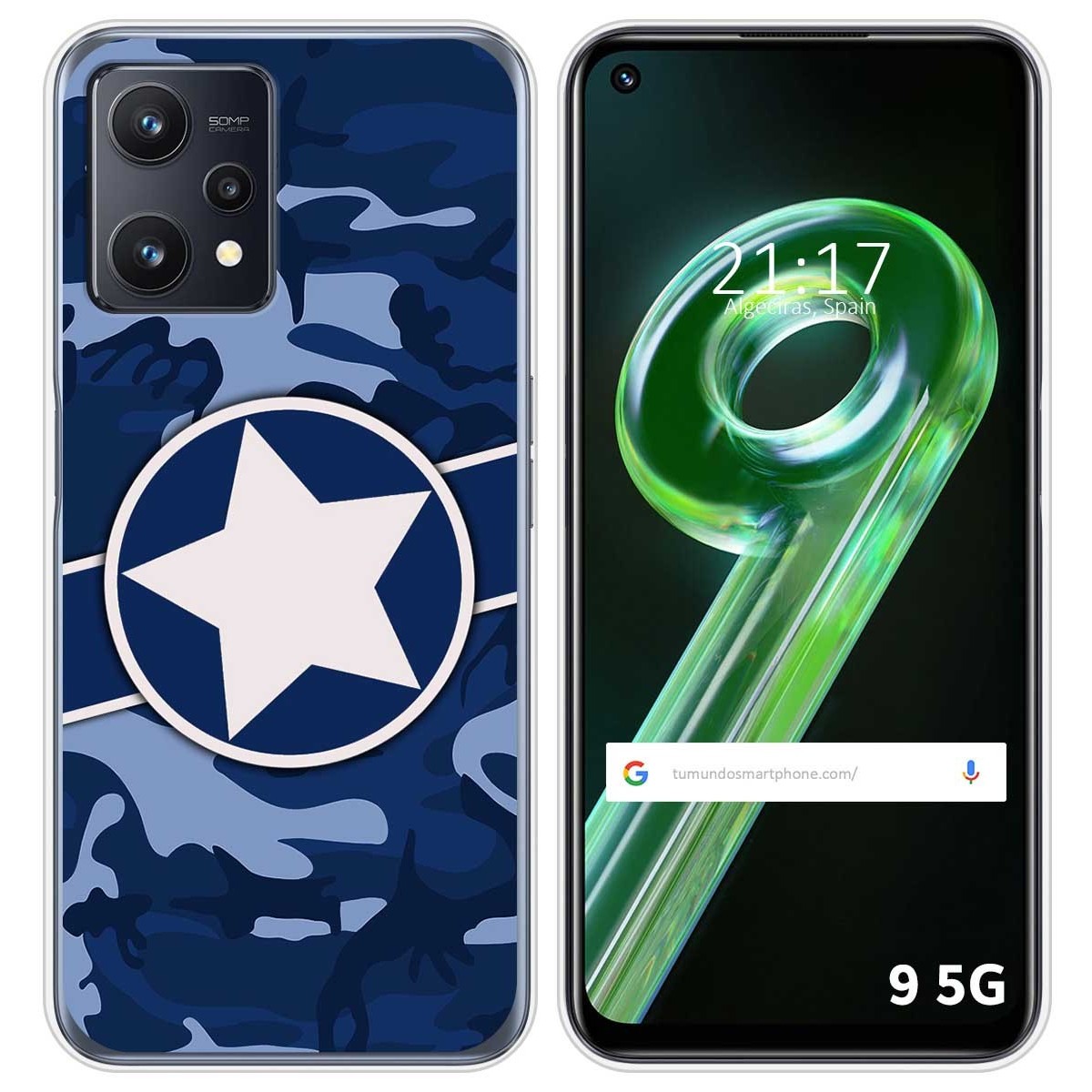 Funda Silicona para Realme 9 5G diseño Camuflaje 03 Dibujos