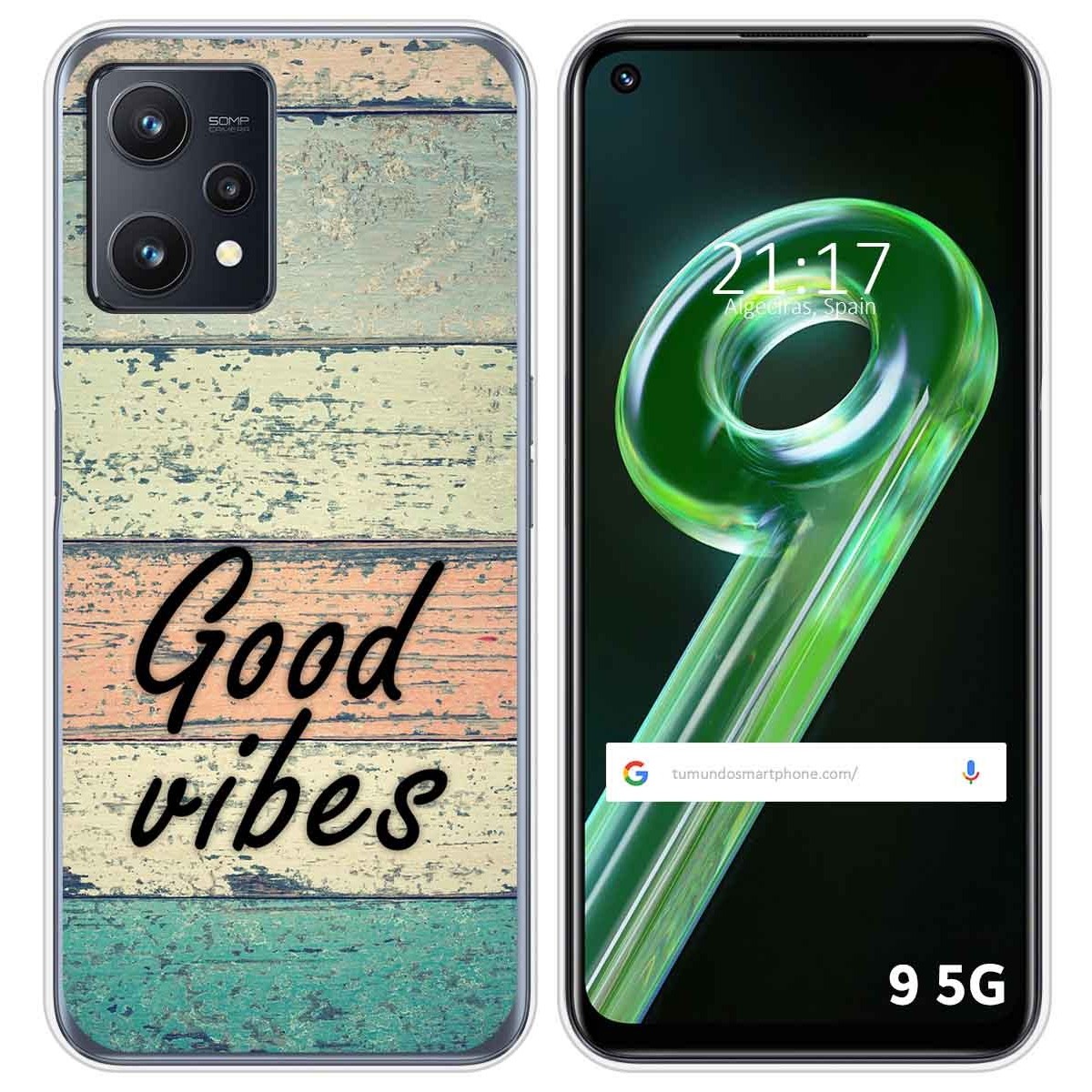 Funda Silicona para Realme 9 5G diseño Madera 01 Dibujos