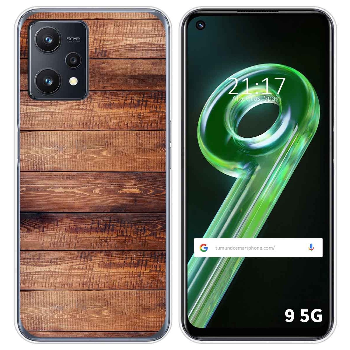 Funda Silicona para Realme 9 5G diseño Madera 02 Dibujos