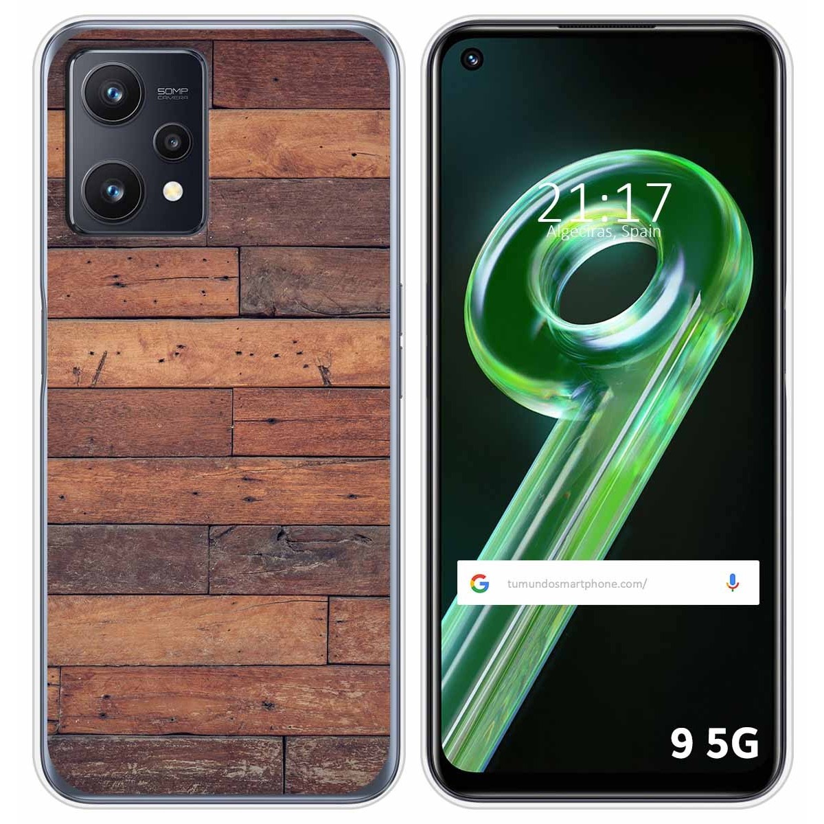 Funda Silicona para Realme 9 5G diseño Madera 03 Dibujos