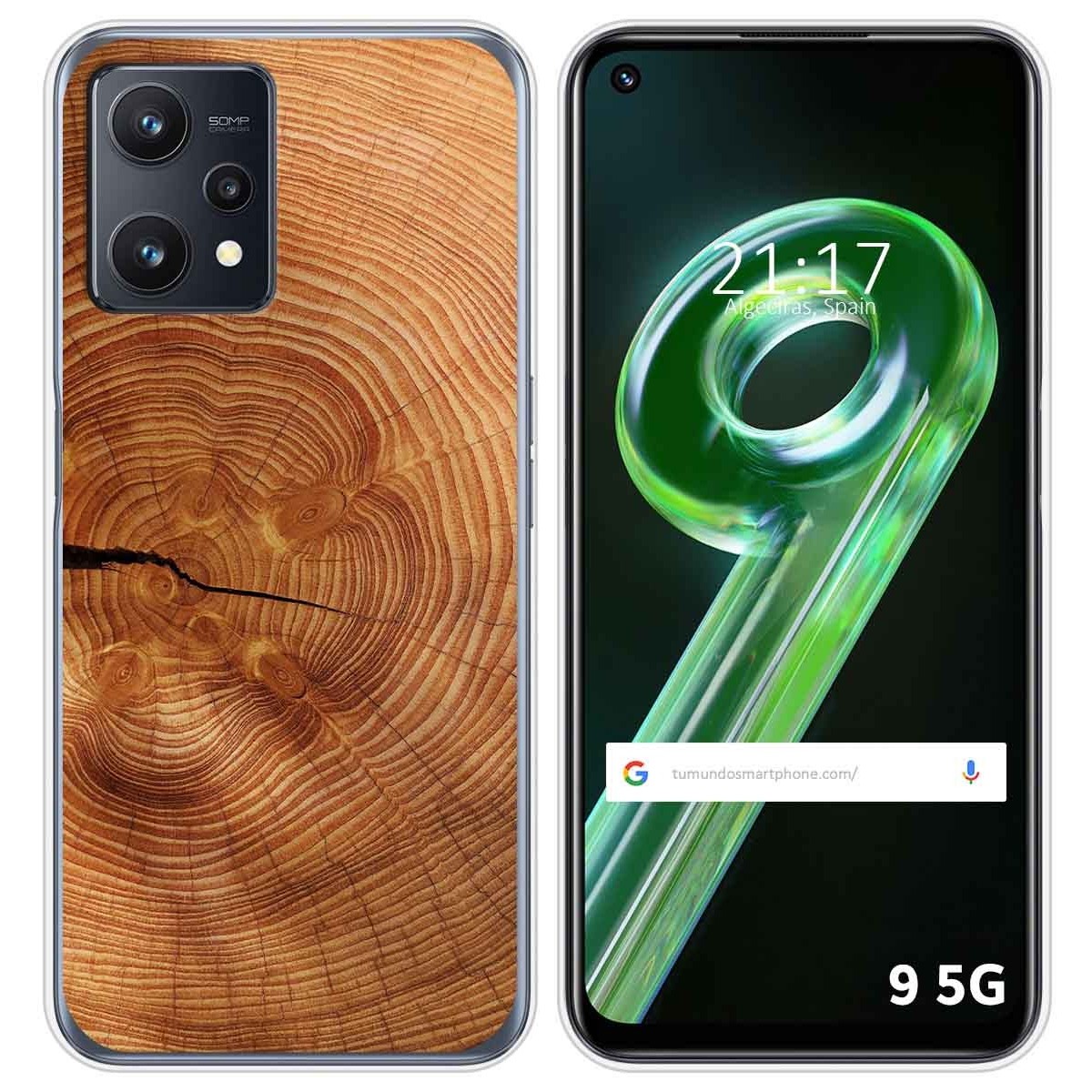 Funda Silicona para Realme 9 5G diseño Madera 04 Dibujos