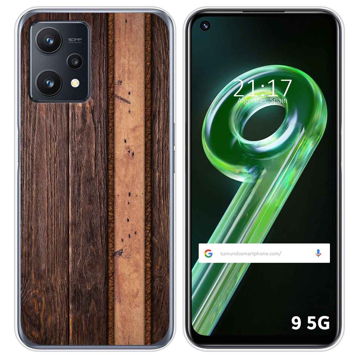 Funda Silicona para Realme 9 5G diseño Madera 05 Dibujos