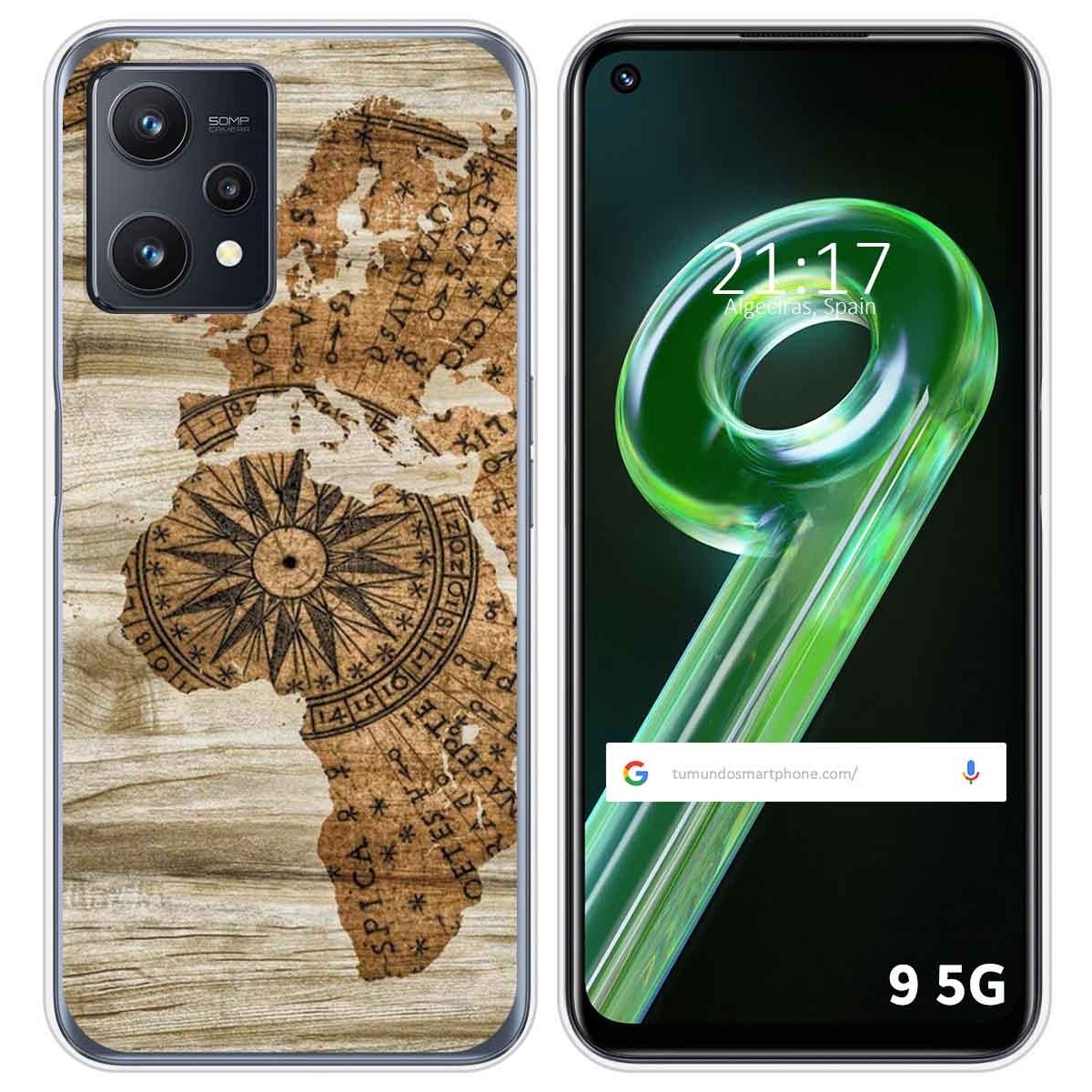 Funda Silicona para Realme 9 5G diseño Madera 07 Dibujos