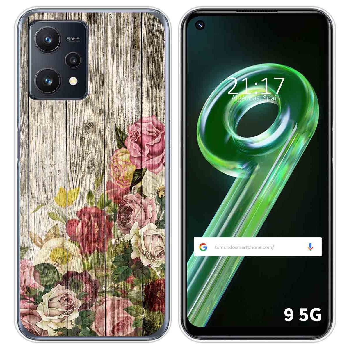 Funda Silicona para Realme 9 5G diseño Madera 08 Dibujos