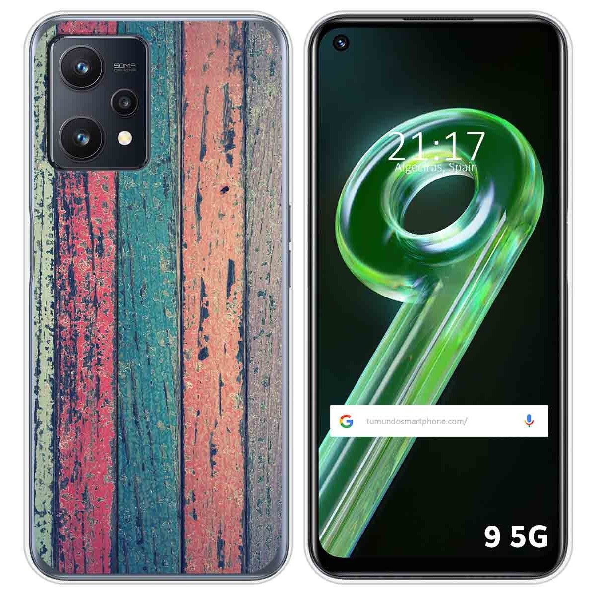 Funda Silicona para Realme 9 5G diseño Madera 10 Dibujos
