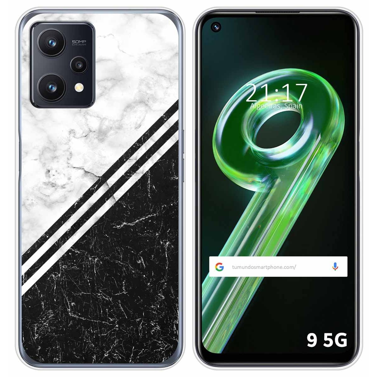 Funda Silicona para Realme 9 5G diseño Mármol 01 Dibujos