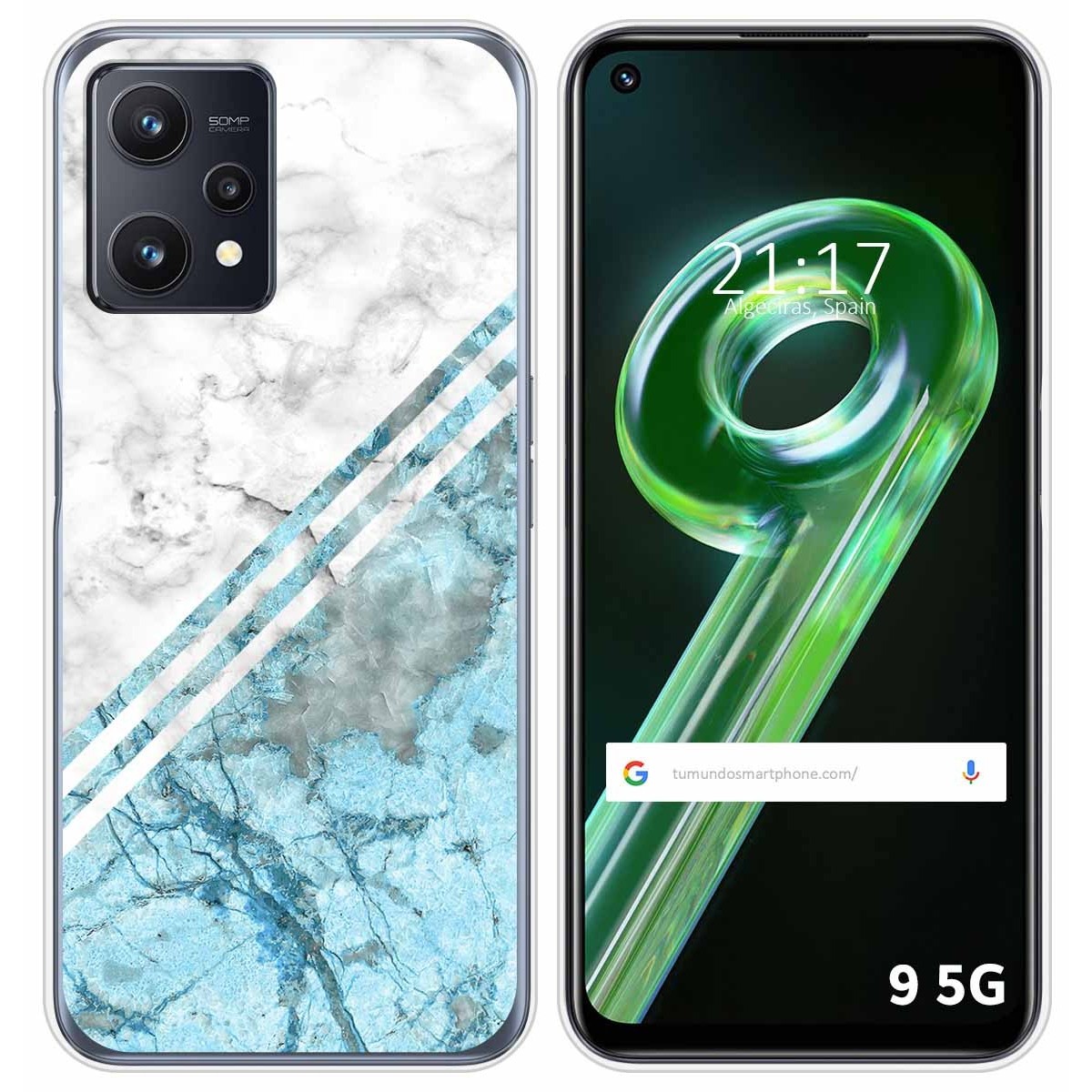 Funda Silicona para Realme 9 5G diseño Mármol 02 Dibujos