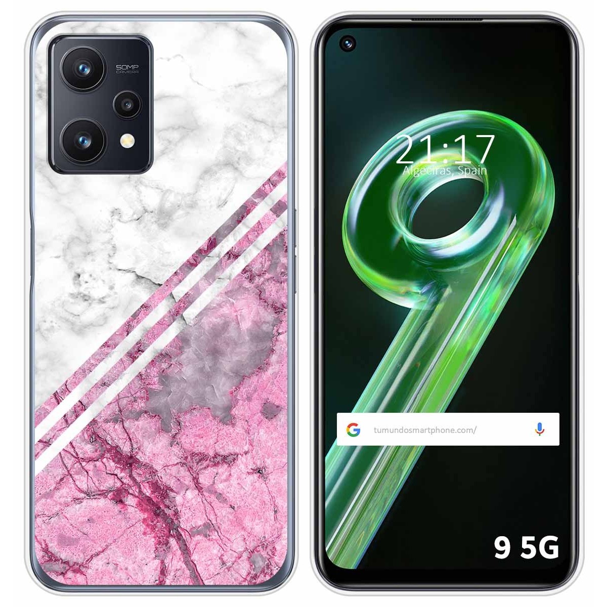 Funda Silicona para Realme 9 5G diseño Mármol 03 Dibujos