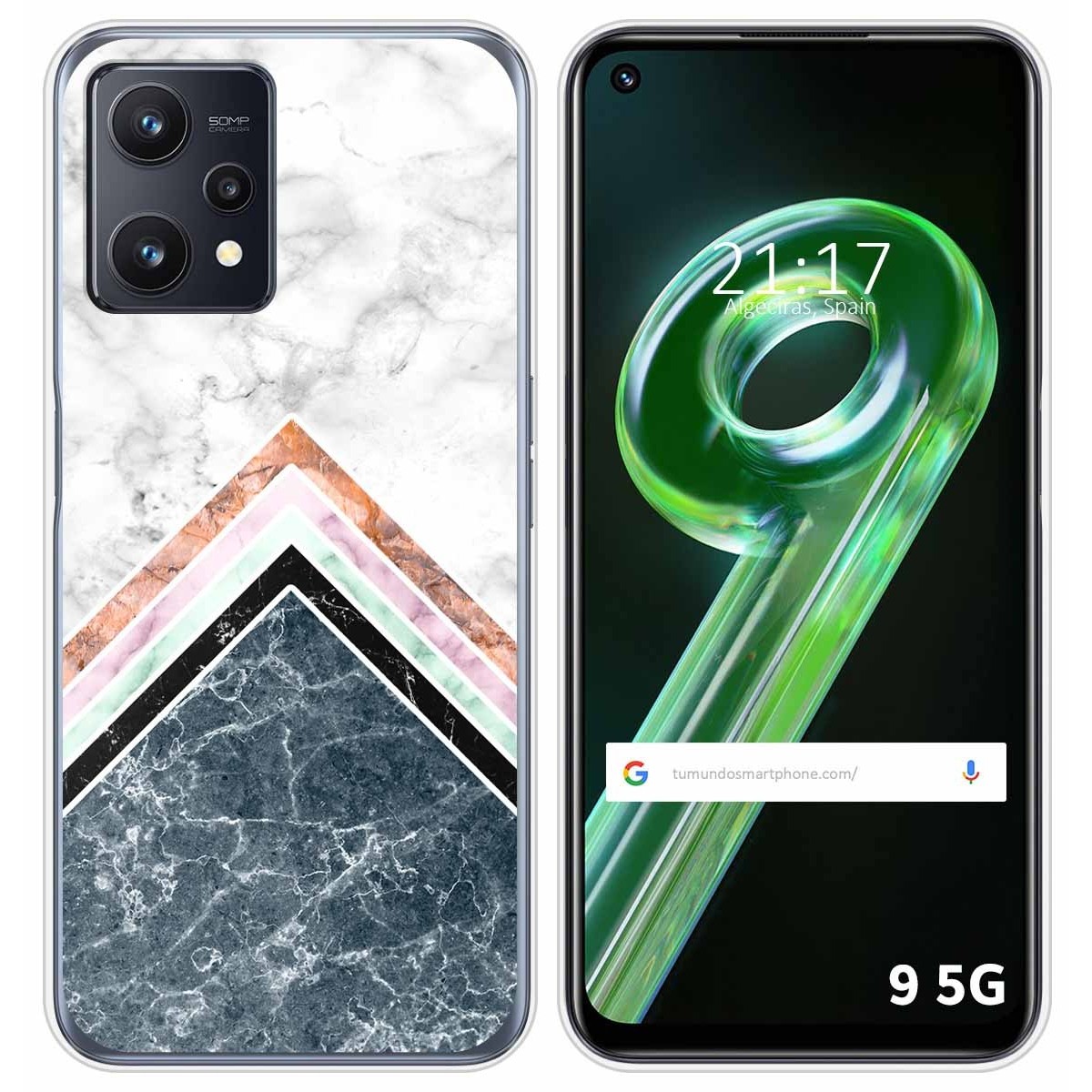 Funda Silicona para Realme 9 5G diseño Mármol 05 Dibujos