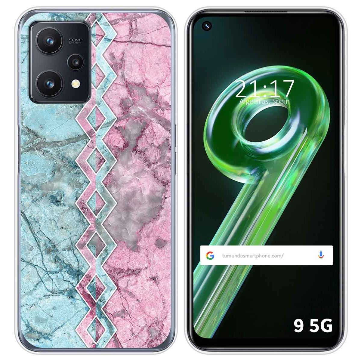 Funda Silicona para Realme 9 5G diseño Mármol 08 Dibujos