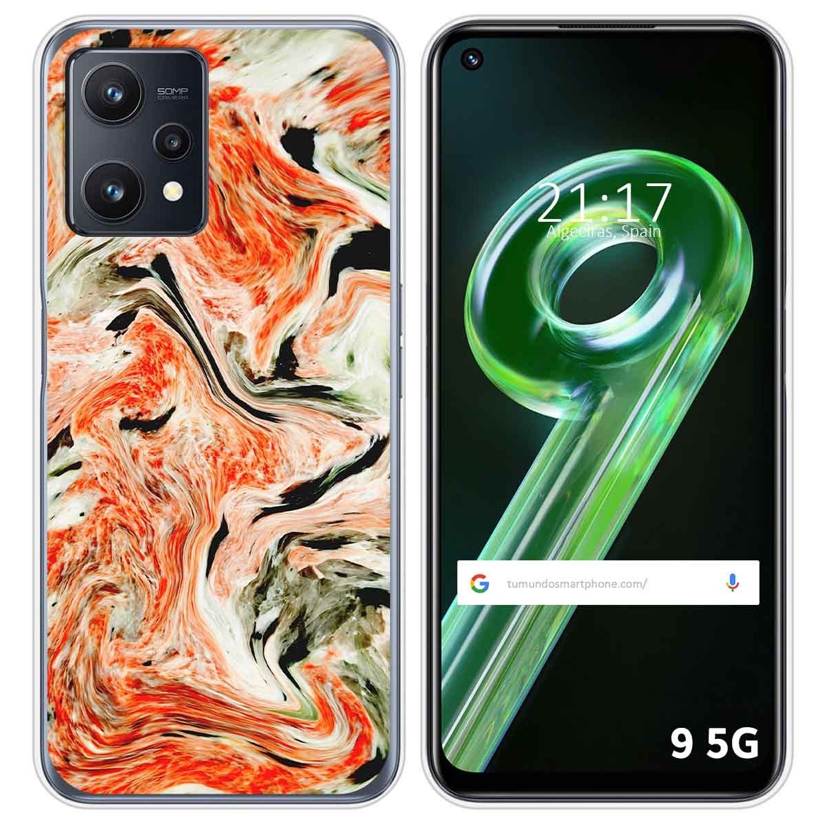Funda Silicona para Realme 9 5G diseño Mármol 12 Dibujos