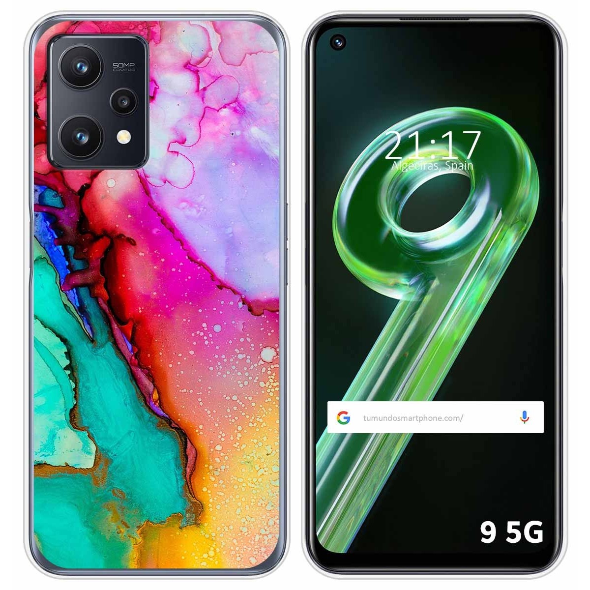 Funda Silicona para Realme 9 5G diseño Mármol 15 Dibujos