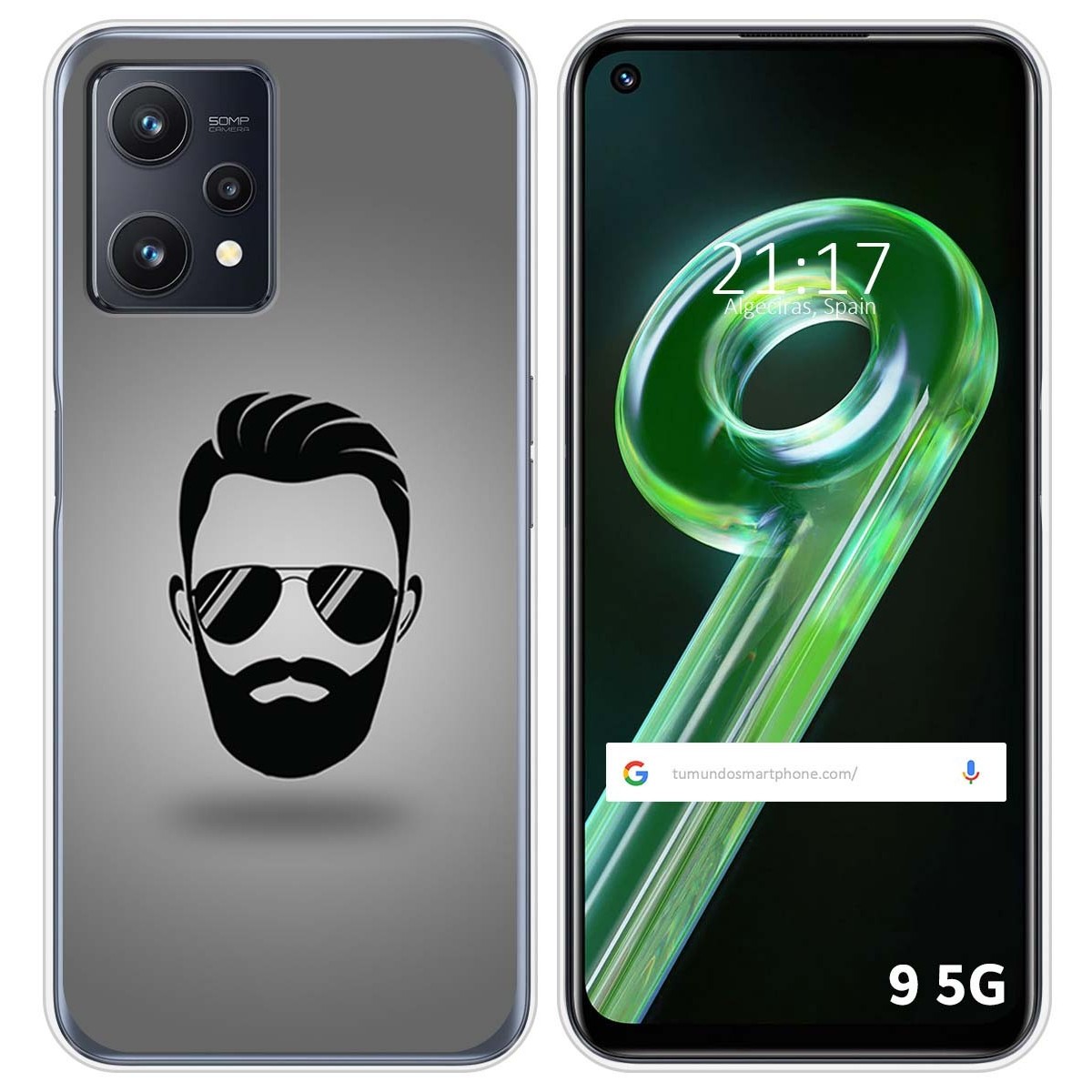 Funda Silicona para Realme 9 5G diseño Barba Dibujos